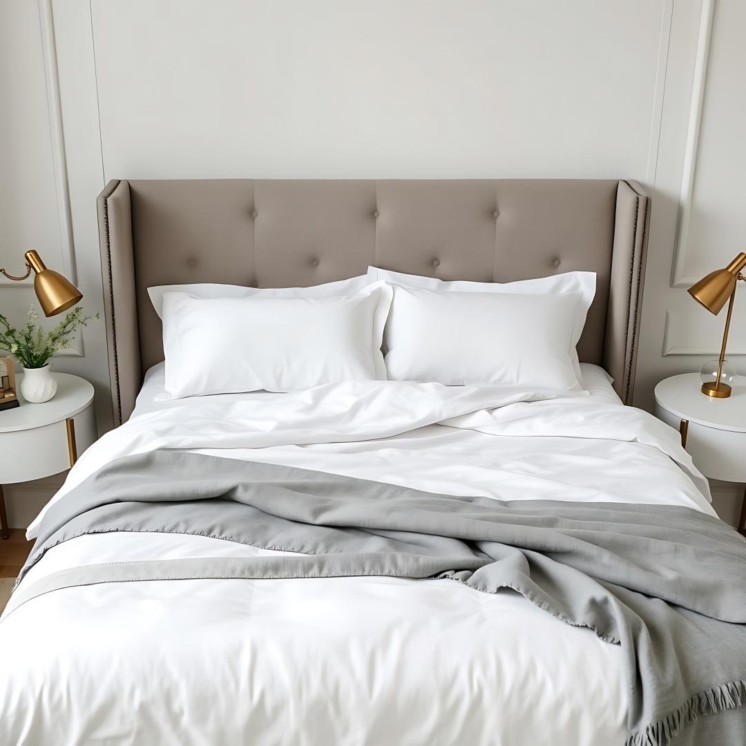 Кровать двуспальная с подголовником